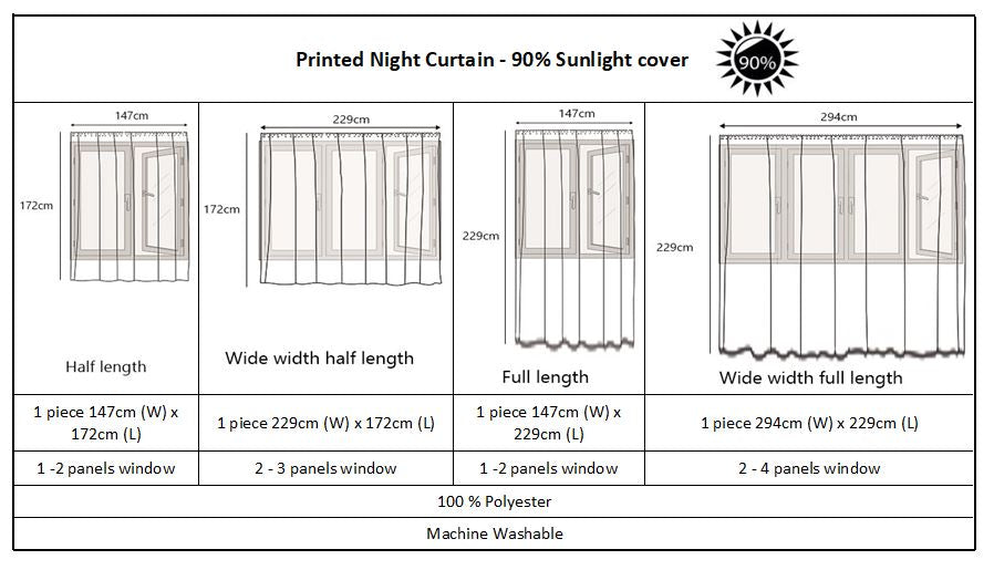 Eurotex, Dim Out Curtain, Block 90% Sunlight, 3 Ways Hanging Options (1 Piece) JJ05