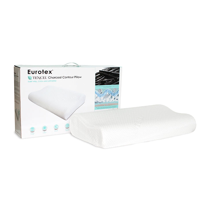 Eurotex Memory Foam Pillow Series (Tencel Charcoal Contour Pillow)