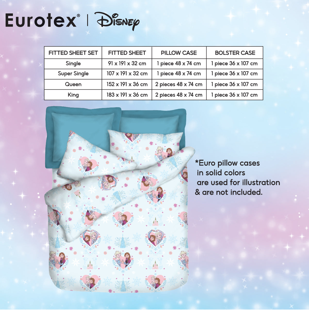Disney Frozen Bedsheet / Summer Light Quilt, 900 Thread Count Microluxe, Anna, Elsa, Sisters Love