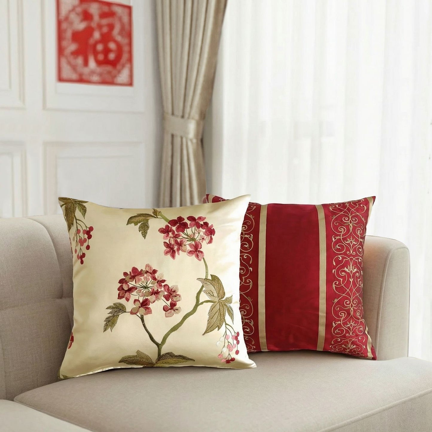 Exquisite Silk collection cushion covers (5028-08)